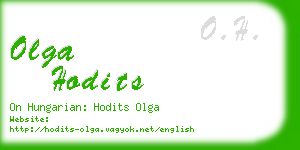 olga hodits business card